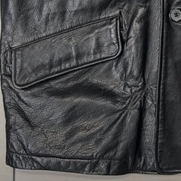 RARE Kenneth Cole New York VINTAGE MENS 70's Style Leather Jacket Size Medium - Picture 16 of 16
